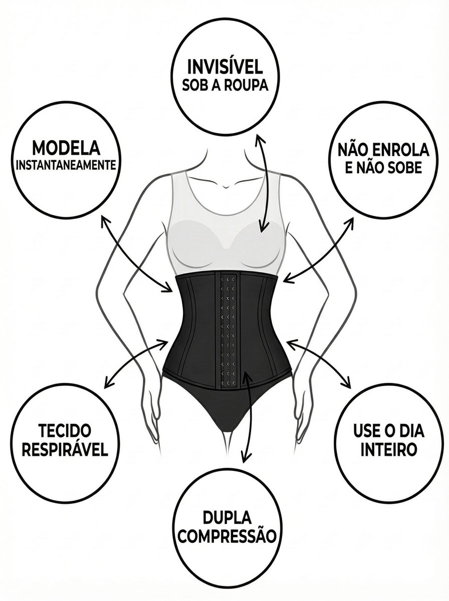 Cinta Abdominal Invisível Anti-Barriga
