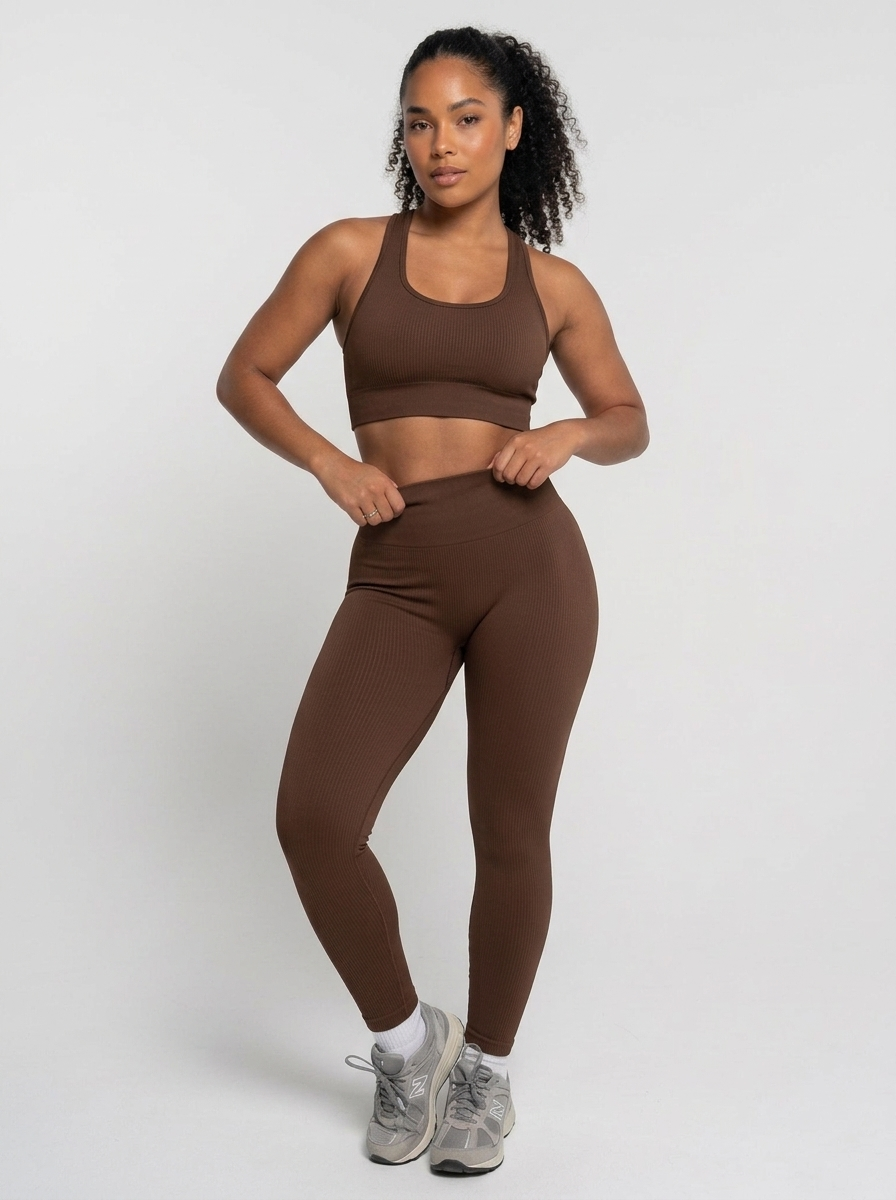 Conjunto Canelado Premium Top e Calça - Zero Transparência